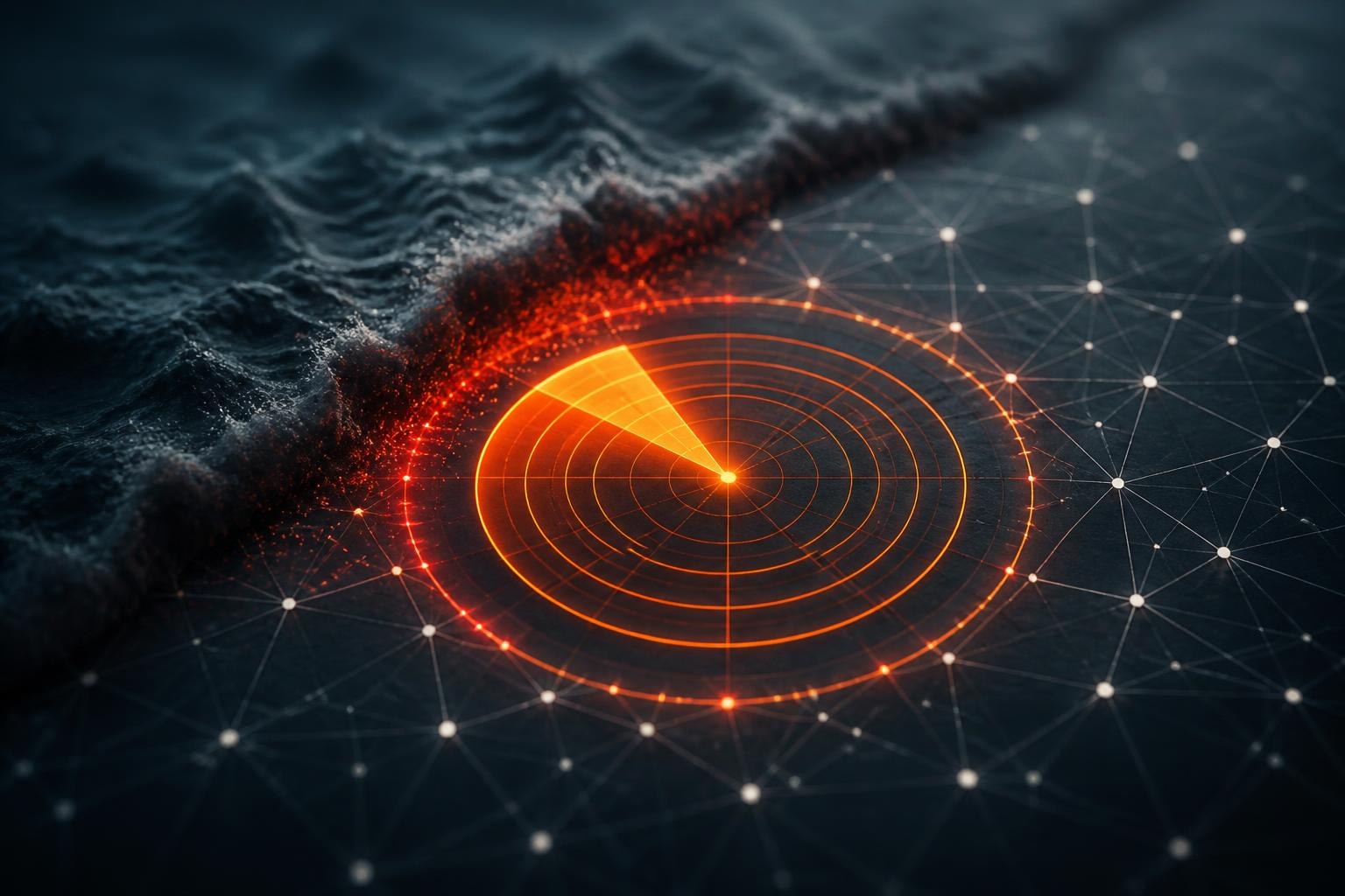 Ein digitales Frühwarnradar erkennt eine sich ausbreitende Informationswelle.